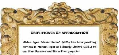 Certificate of Appreciation