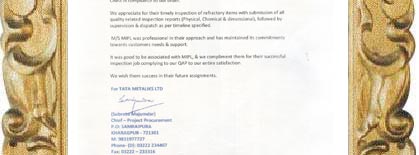 Certificate of Appreciation